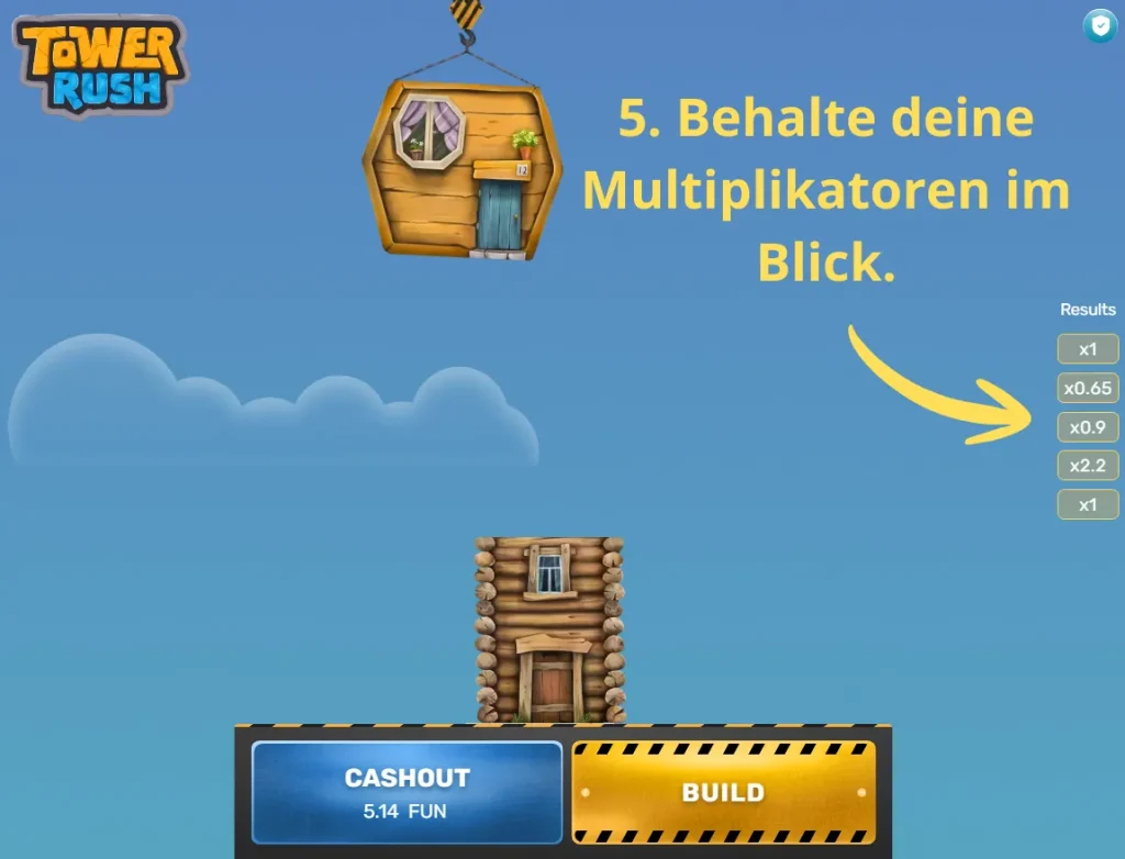 Tower Rush Gewinnberechnung